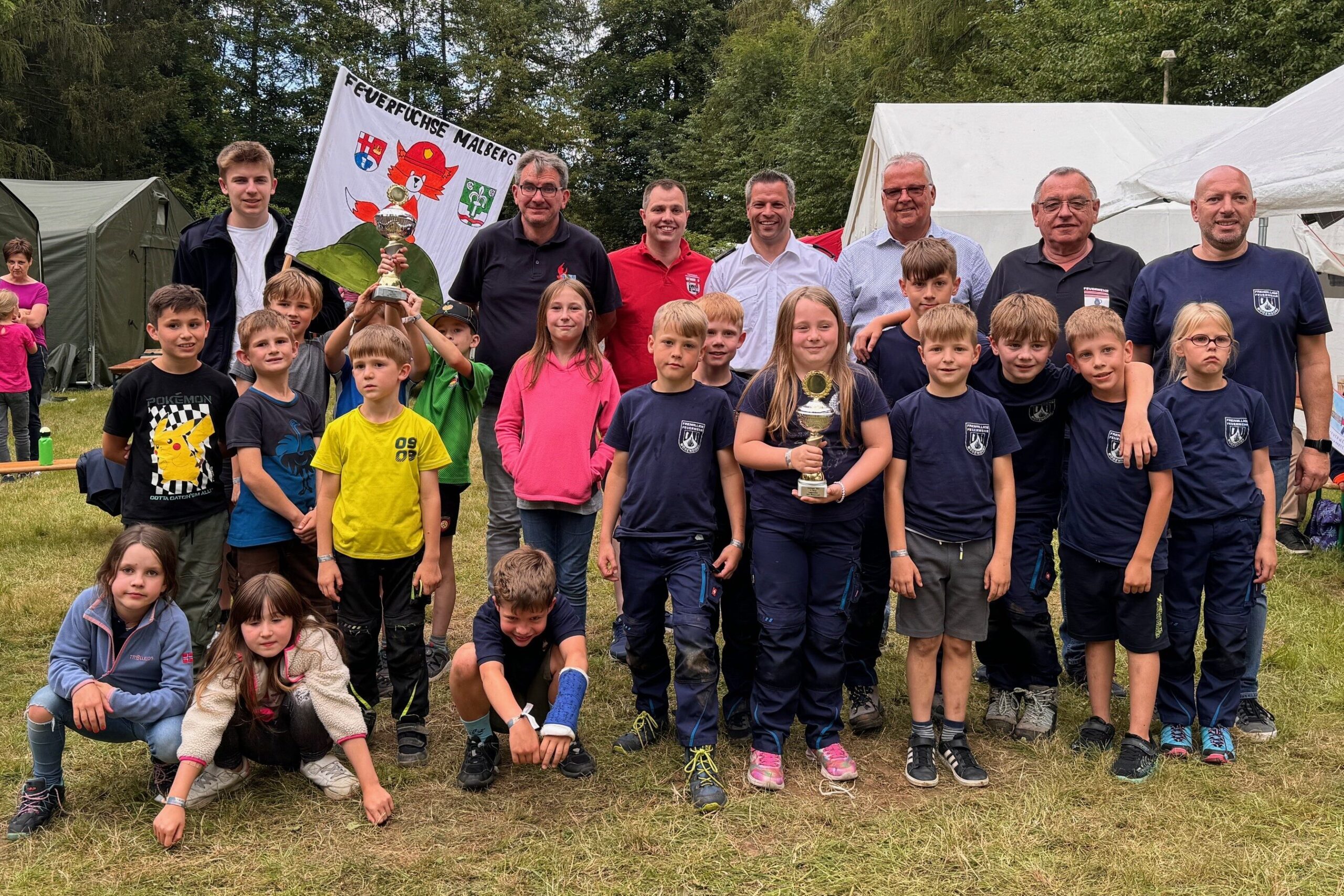 Lagerrallye beim Zeltlager der Kreisjugendfeuerwehr