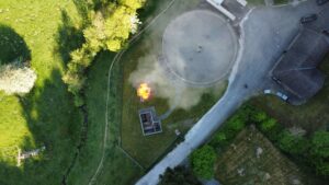 Einsatzszenario am Berufsfeuerwehrtag - Brand auf Kläranlage