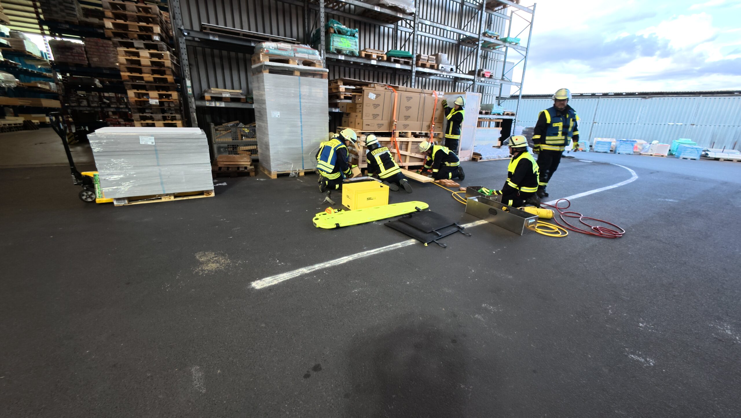 FF Mogendorf und FF Siershahn bei ihrer Gemeinschaftsübung